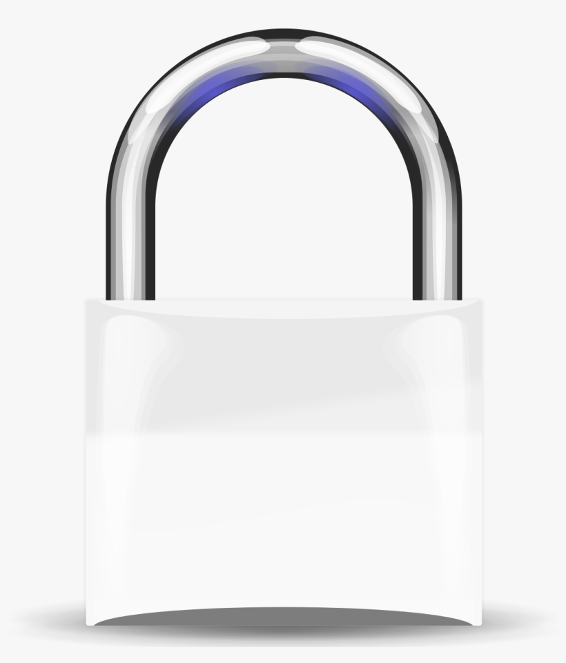 File - Padlock-white - Svg - White Lock Png, transparent png