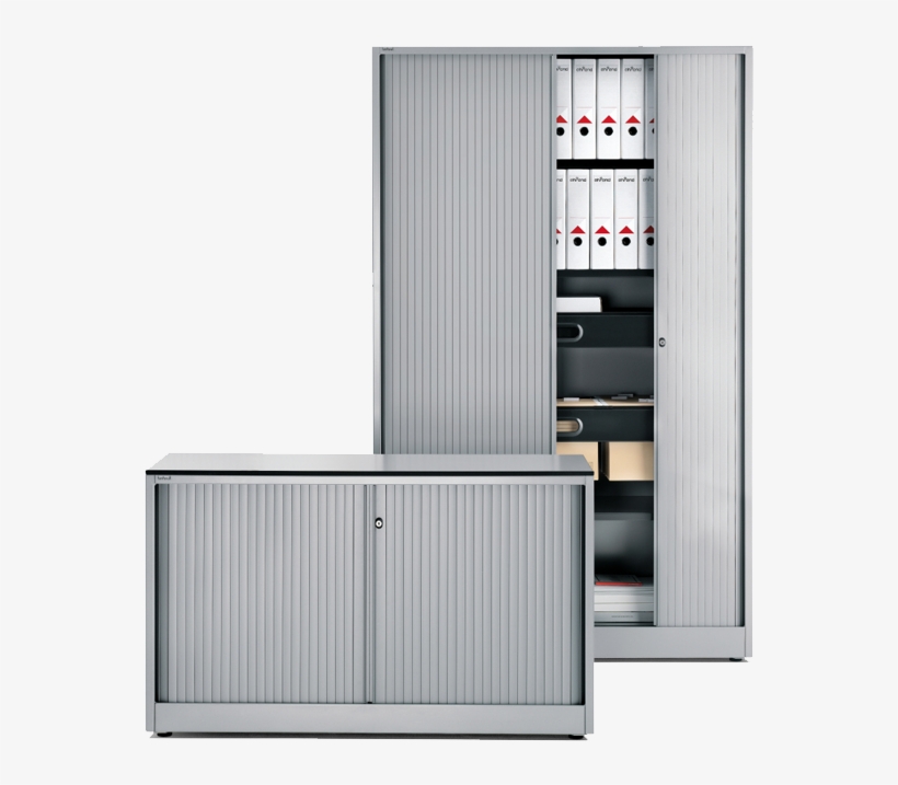 Ahrend Tambour Door Cabinet, transparent png