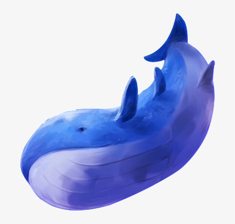 Hand Drawn Cartoon Blue Whale Transparent - 海豚 插畫, transparent png