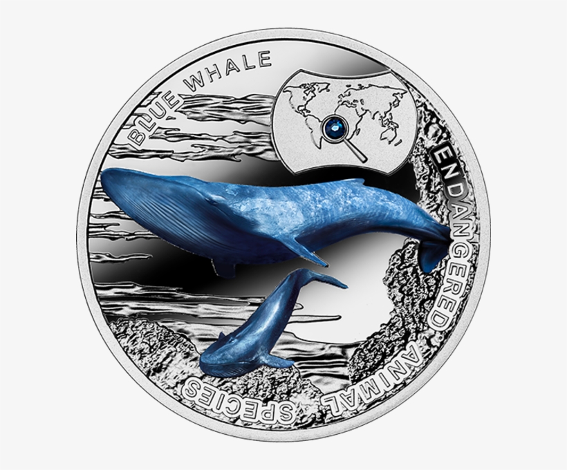 Niue 2015 1$ Blue Whale - Fine Silver 10 Coin Subscription Endangered Animals, transparent png