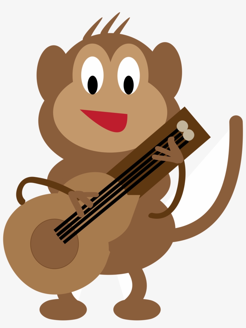 This Free Icons Png Design Of Monkey Guitarist, transparent png