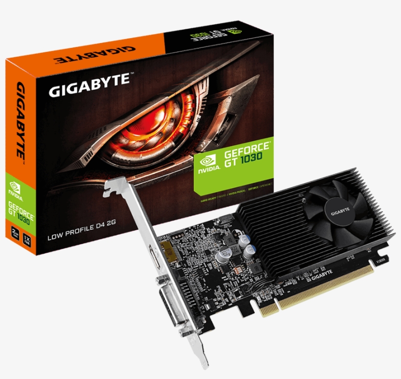 Low Profile Design With 150 Mm Card Length - Gigabyte Geforce Gt 1030 Gv-n1030sl-2gl Silent Low, transparent png