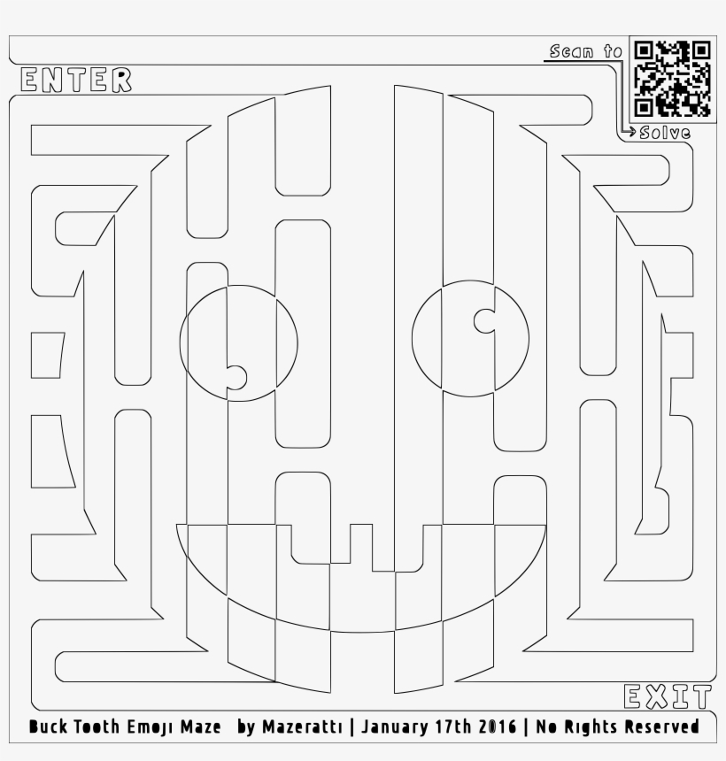 This Free Icons Png Design Of Buck Toothed Emoji Maze, transparent png