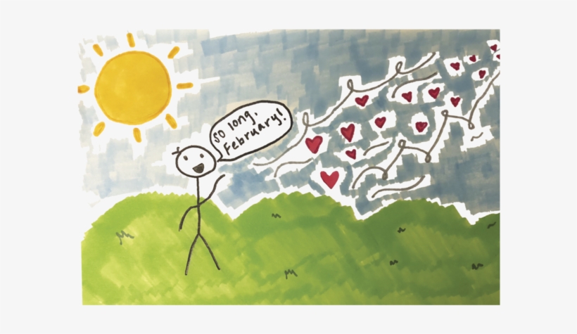 So Long, February - Illustration, transparent png