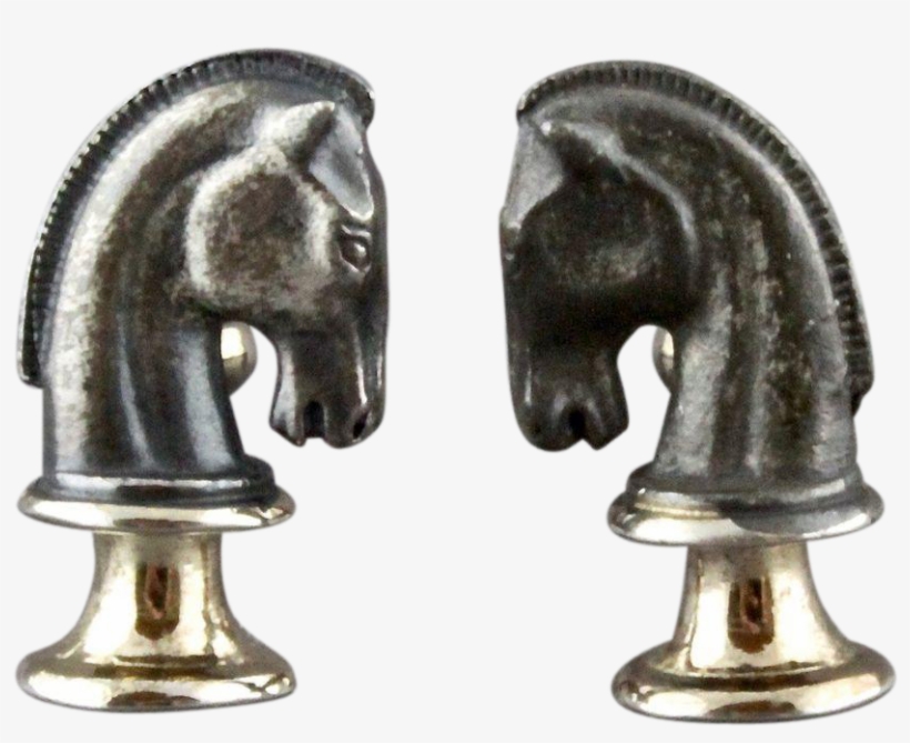 Vintage Three Dimensional Knight Chess Piece Cufflinks - Knight Chess Piece Cufflinks, transparent png