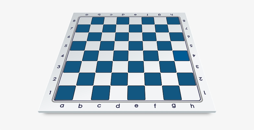 Chess Chess Board Board Blue Game White Sp - Ivory Chessboard, transparent png