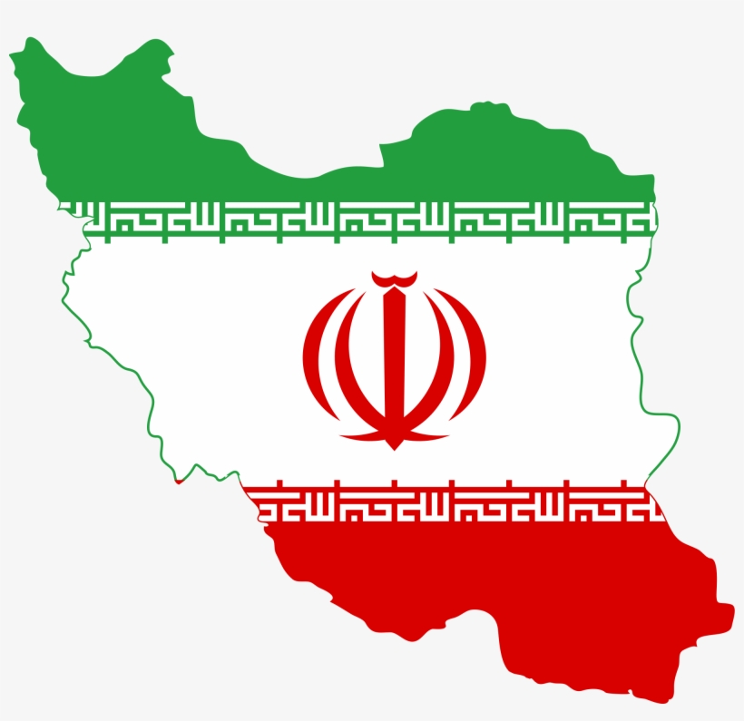 Open - Iran Map Flag Vector, transparent png