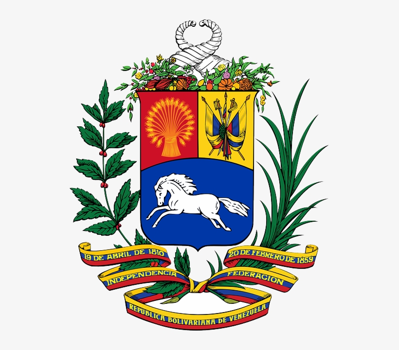Flag, Plants, Horse, Coat, Arms, Venezuela, Escudo - Venezuela Coat Of Arms, transparent png