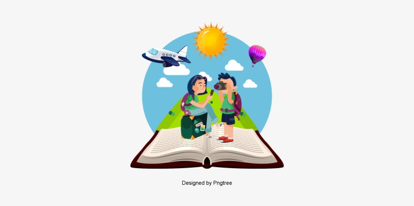 Beautiful Cool Cartoon Cute Hand Painted Creative Book - Psd, transparent png