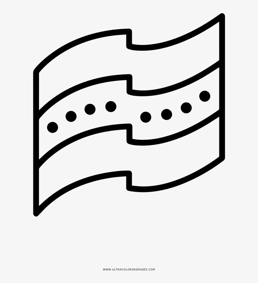 Venezuelan Flag Coloring Page - Line Art, transparent png