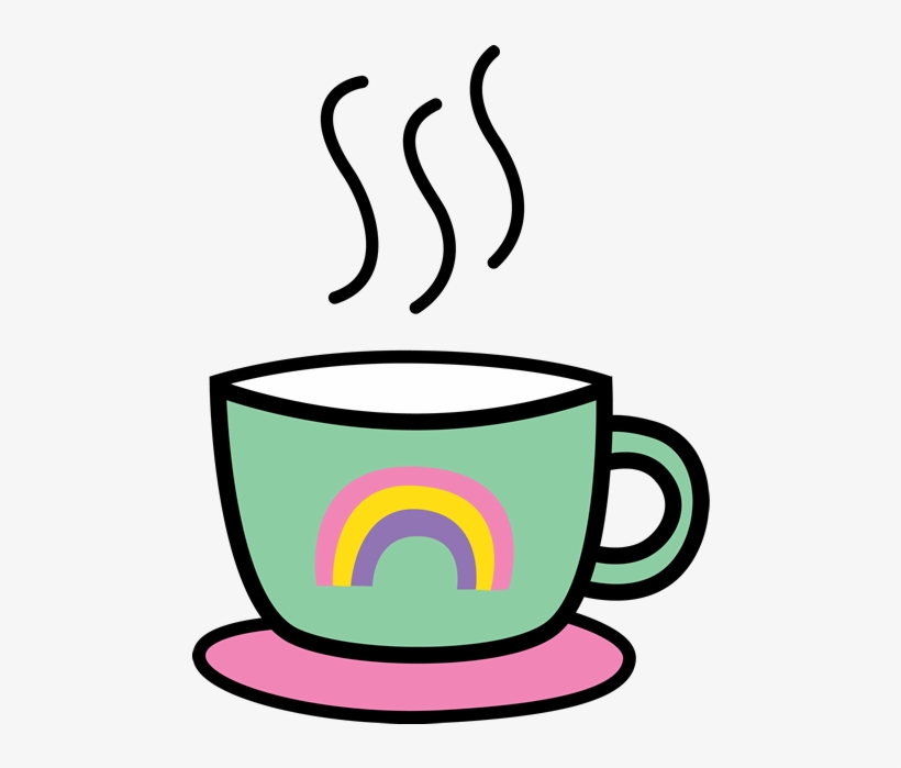 Rainbow Tea Cup, transparent png