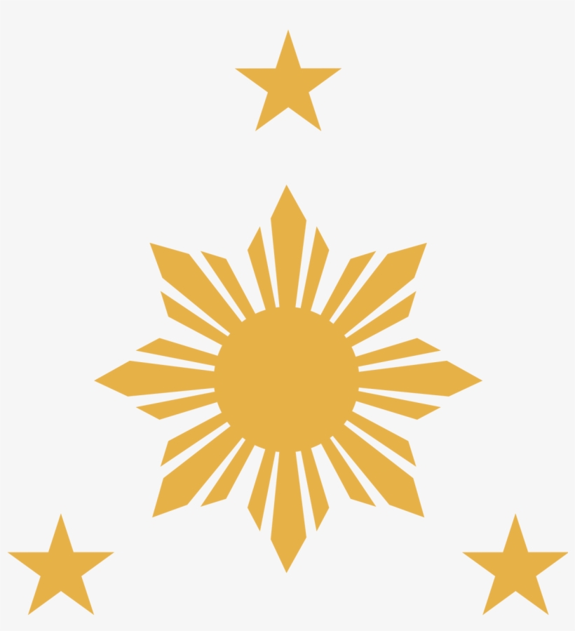 Banner Black And White Library Flag Of The Philippines - 3 Star And A Sun, transparent png