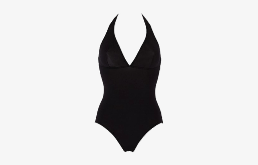 Black Swimming Suit Low Clevage - Trajes De Baño Png, transparent png