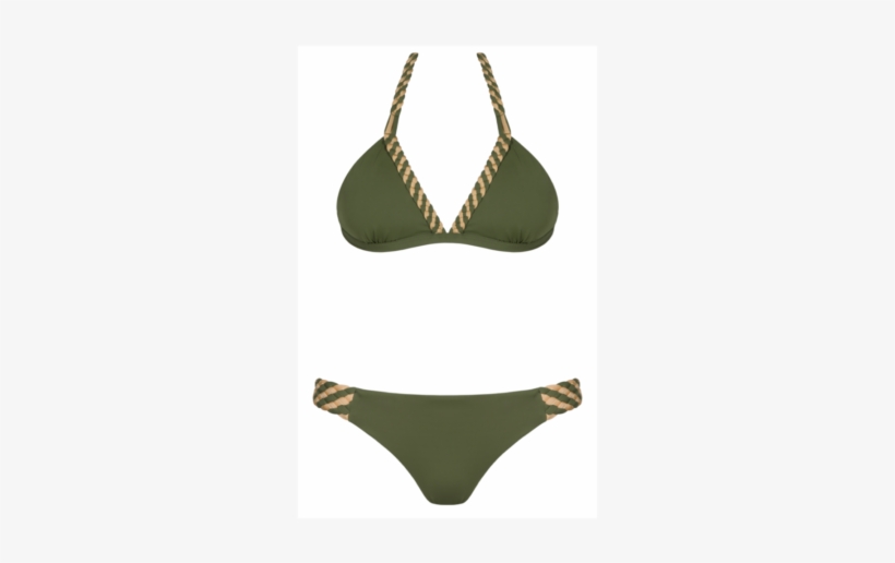 Braided Cascade Khaki Green - Bikini, transparent png
