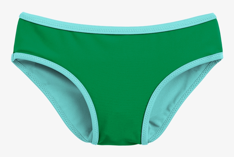 Child Wearing The Reversible Swim Bottom In Kids Size - Femilet Delhi Bikini Grøn, transparent png