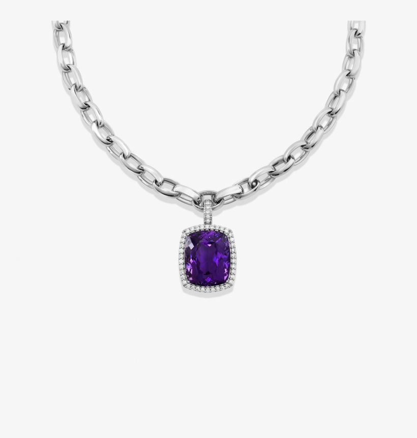 Roberto Coin Unique Amethyst And Diamond Pendant - Roberto Coin Inc., transparent png