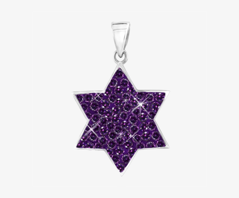 Sterling Silver Star Of David Pendant With Amethyst - Euclidean Geometry And Fractals, transparent png