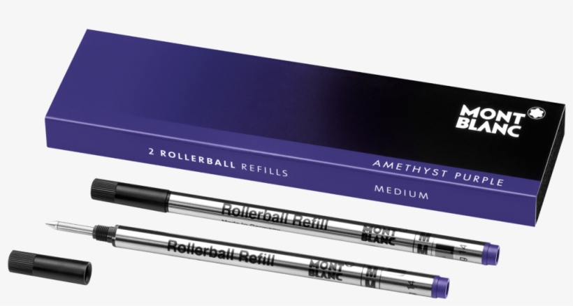 Mont Blanc Blue Rollerball Refill, transparent png