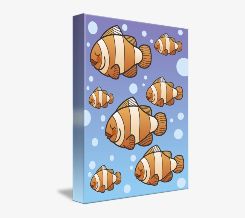 Clownfish Clipart School - Gallery-wrapped Canvas Art Print 11 X 15 Entitled Clown, transparent png