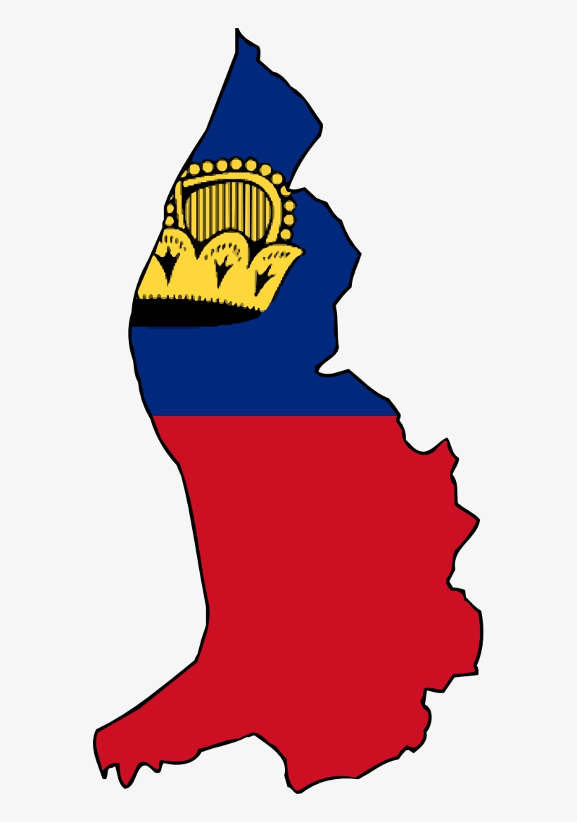 Clip Art Peru Flag - Liechtenstein Map With Flag, transparent png