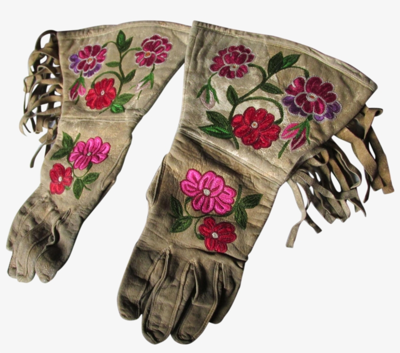 A Very Attractive Pair Of Native American Indian Gauntlets - Glove, transparent png