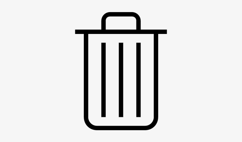 Trash Can Outline Vector - Trash Can Vector Free Black, transparent png