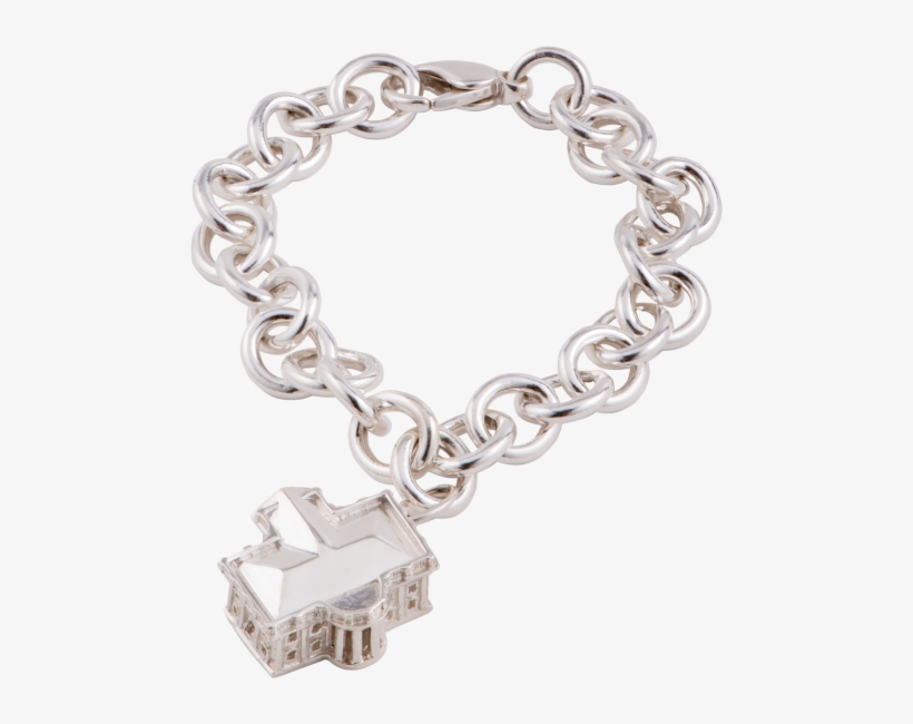 More Views - 3d White House Sterling Silver Charm Bracelet, transparent png