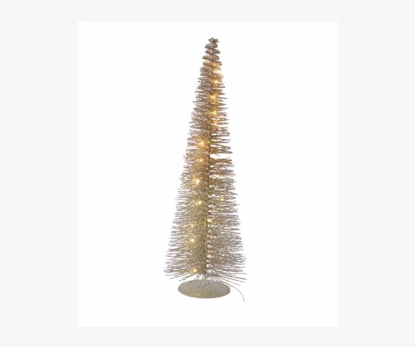 Tall Micro Led Gold Glitter Light Up Christmas Tree - Christmas Tree, transparent png