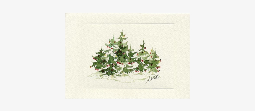 Water Colors - Christmas Tree, transparent png