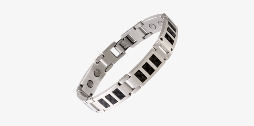 Black Carbon Fiber Stainless Magnetic Mens Bracelet - Sabona Black Carbon Fiber Stainless Magnetic Bracelet, transparent png