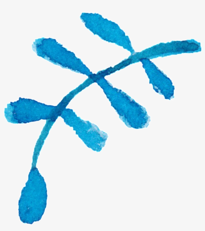 Blue Transparent Watercolor Hand Painted Flowers Decorative - Watercolor Painting, transparent png
