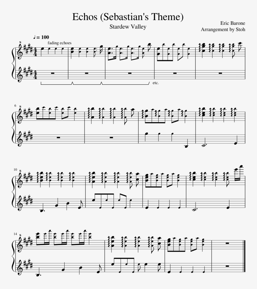 Echos - Seize The Day Sheet Music Avenged Sevenfold, transparent png