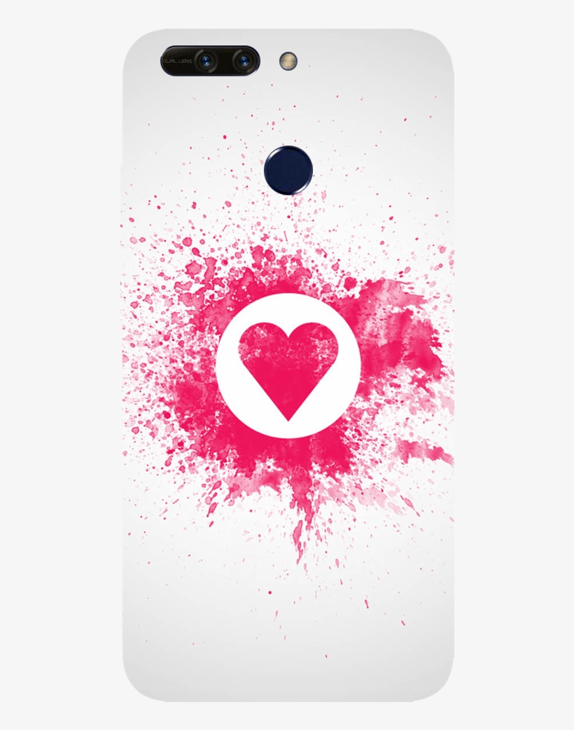 Pink Heart Art Printed Case Cover For Honor 8 Pro By - Love Splash Art, transparent png