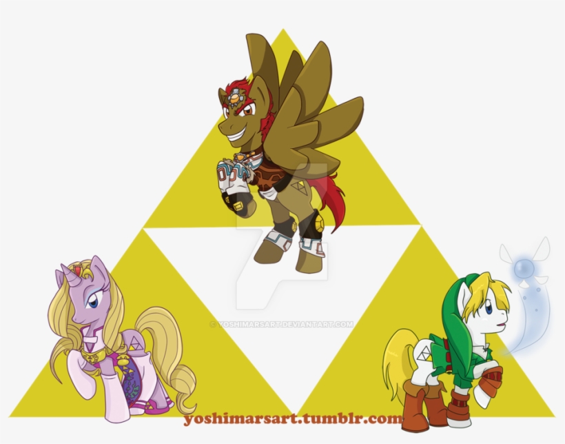 Yoshimarsart, Ganondorf, Link, Ponified, Princess Zelda, - The Legend Of Zelda, transparent png