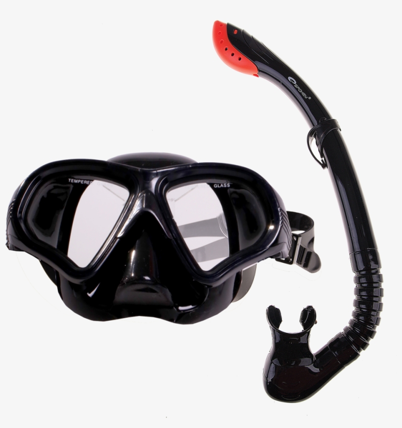 Tortuga - Spokey Tortuga Sada Brýle+šnorchl Černý, transparent png