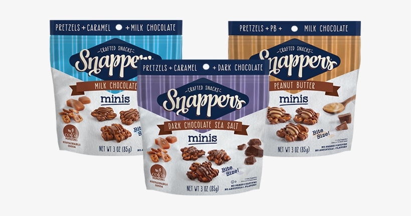 A Smaller Version Of The Pretzel Caramel Chocolate - Snappers Caramel Brownie + Dark Chocolate Pretzels, transparent png