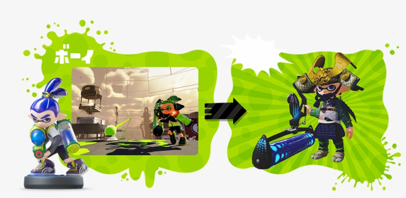 Full Jp Website Launched, Weapon Videos, Nintendo Treehouse - Amiibo Boy (splatoon Series), transparent png