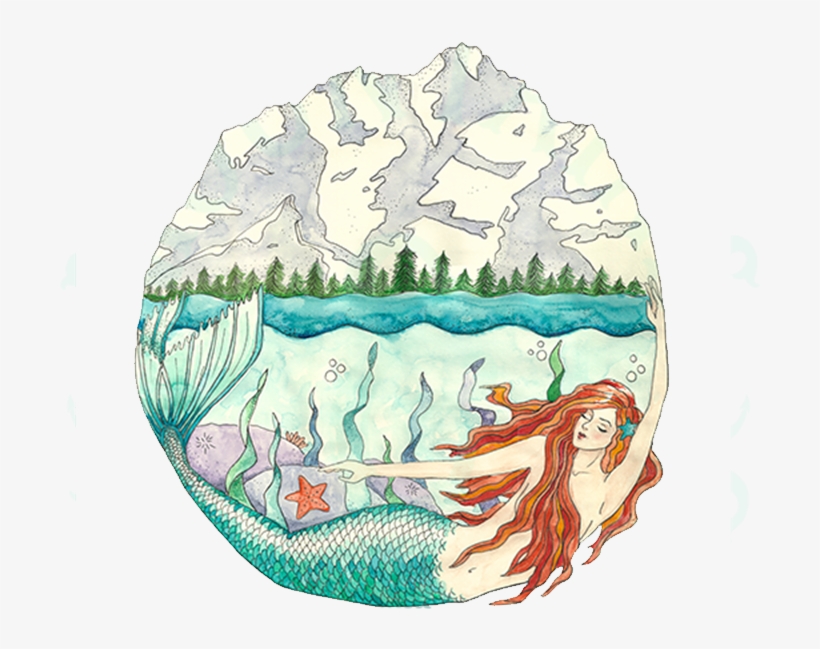 Mountain Mermaid Flowy Racerback Tank - Mermaids In The Mountains, transparent png