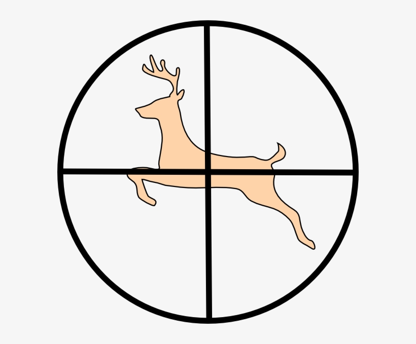 Hunting Deer Clip Art - Scope Sight, transparent png