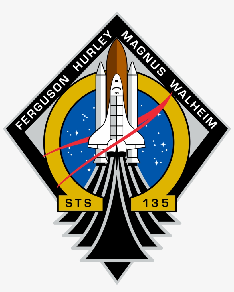 Last Space Shuttle Mission Launched - Sts 135 Mission Patch, transparent png