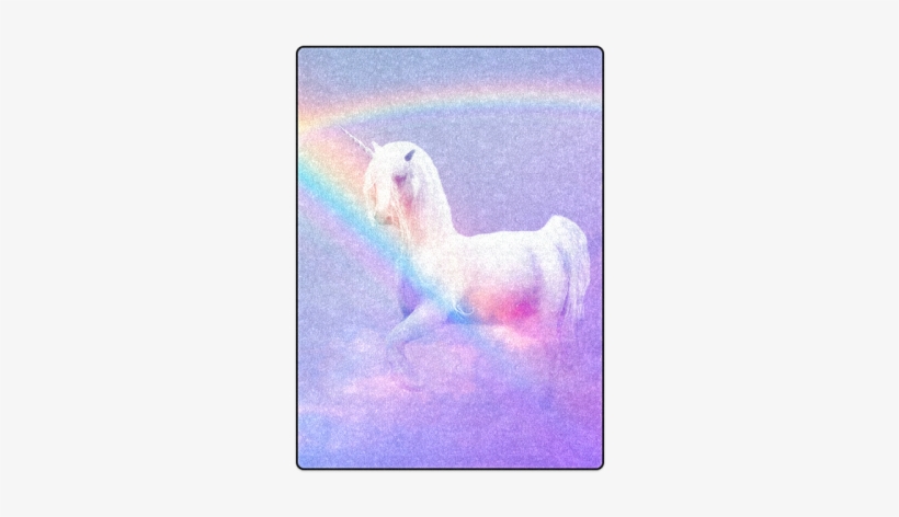 Unicorn And Rainbow Blanket - Unicorn And Rainbow Shower Curtain, transparent png