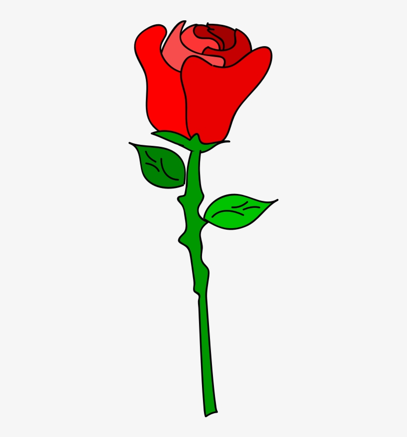 Freehand Rose Clipart By Aungkarns - Cartoon Roses, transparent png