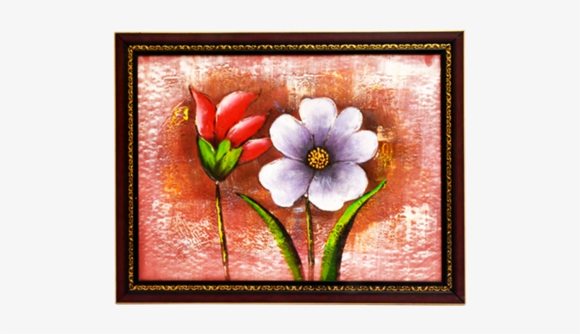Beautiful Red & White Flower Canvas Print - Canvas, transparent png
