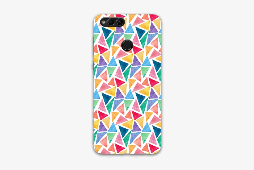 Watercolor Triangles Pattern Honor 7x Mobile Case - Mobile Phone, transparent png