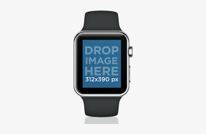 Black Apple Watch Sport Mockup Png Placeit Stage Image - Analog Watch, transparent png