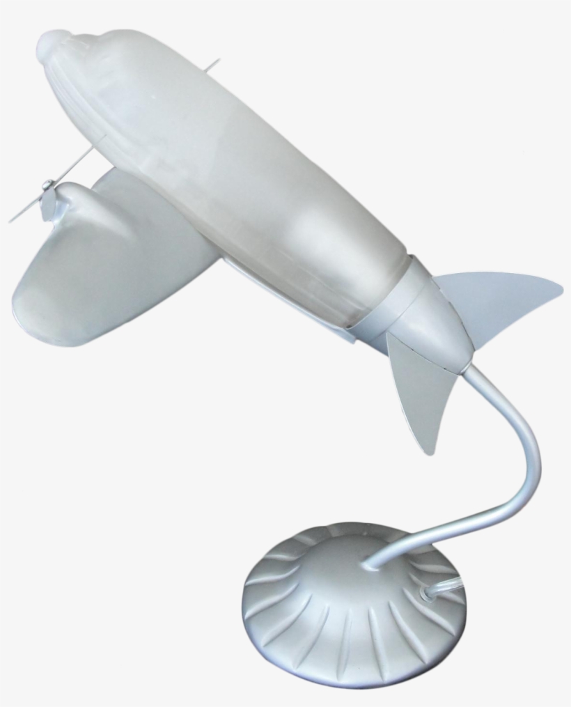 White & Silver Dc 3 Airplane Table Lamp On Chairish - Missile, transparent png