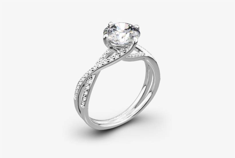 Mr1394 Fabled Diamond Engagement Ring - Solitaire Diamond Ring Diamond Band 1 Carat, transparent png