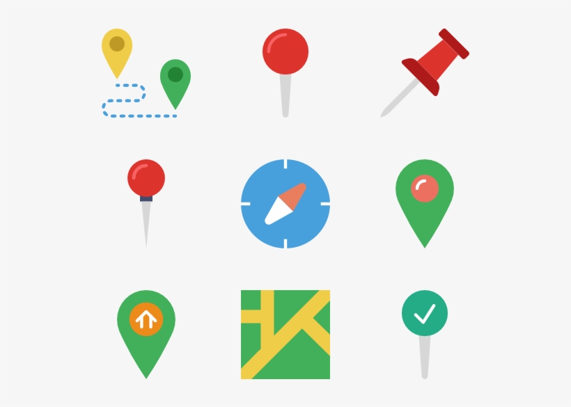 Download Transparent Pins And Locations - Icon - PNGkit