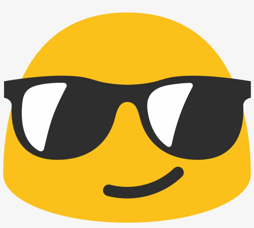 Vector Sunglasses Emoji Google Emoji Sunglasses 2000x2000 PNG