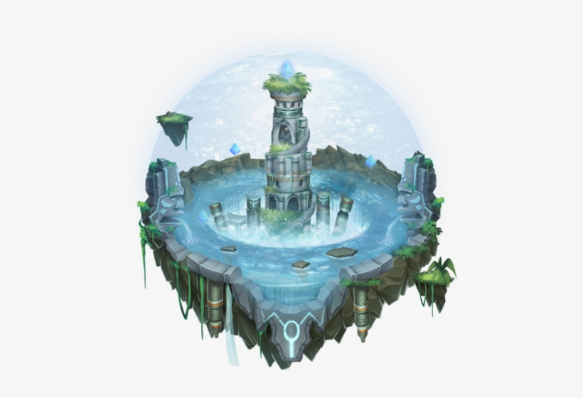 Atlantis Island - Dragon City Islands Png, transparent png